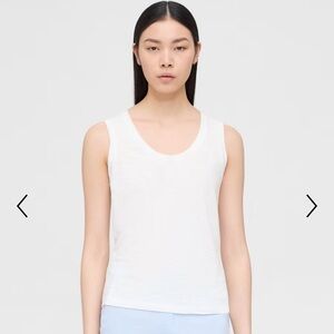 Theory Easy Tank Sea‎ Slub White Tank Top Medium NWT
